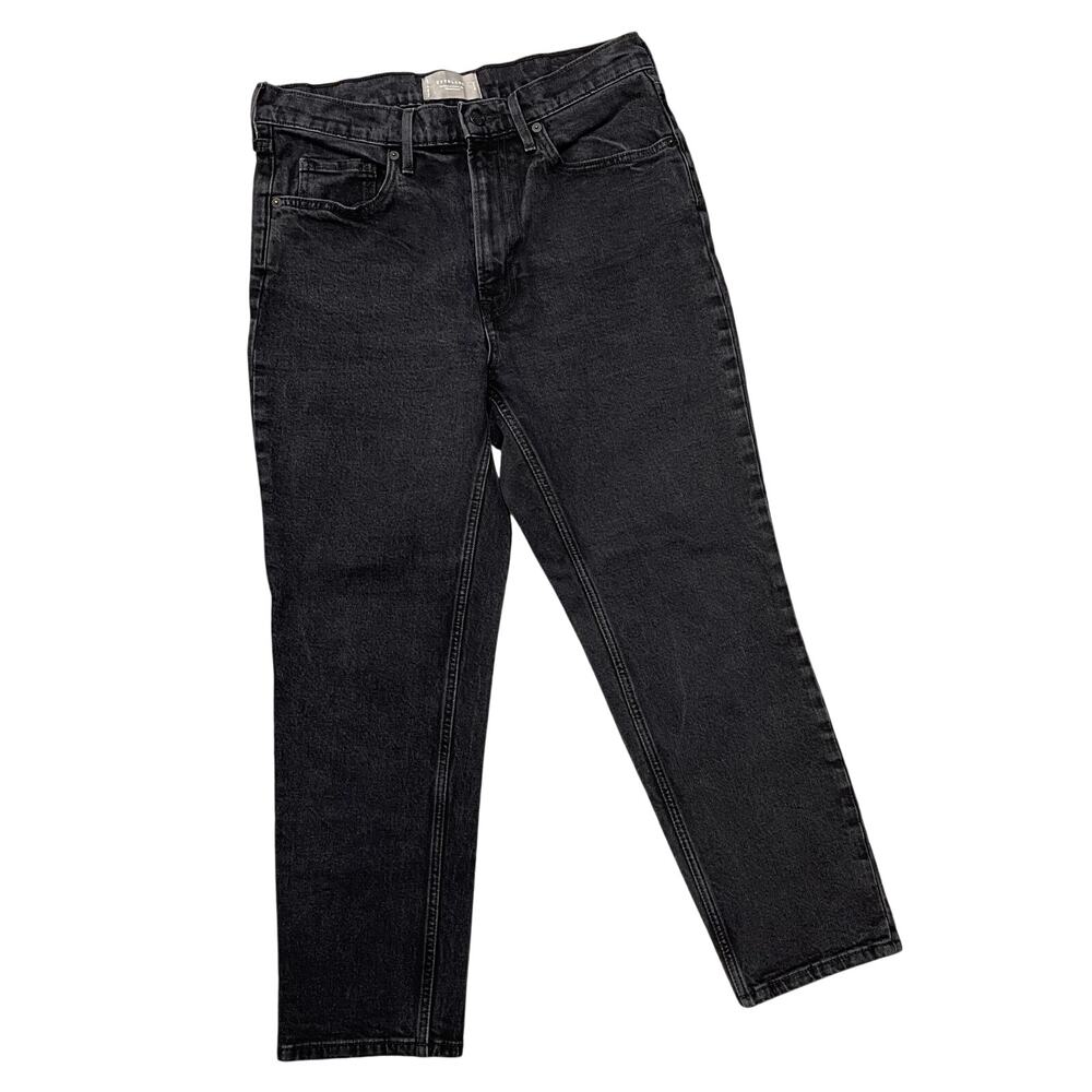 Everlane Original Cheeky Jean Washed Black Organic Cotton 30 Crop